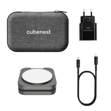 Беспроводное магнитное зарядное устройство Cubenest S211Pro 2в1 с MagSafe