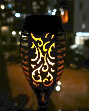 6 x СОЛНЕЧНАЯ ЛАМПА ФАКЕЛ С ЭФФЕКТОМ ПЛАМЕНИ 12 светодиодов