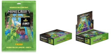 MINECRAFT CREATE EXPLORE ZESTAW STARTOWY 12 KART + BOX 36 saszetek 144 KART