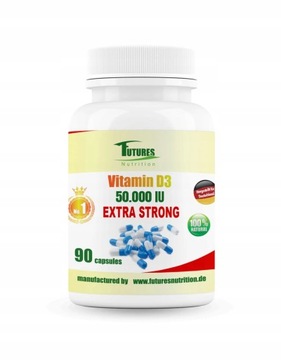 Futures Nutrition Witamina D3 50000 IU AŻ 90 Kapsułek SUPER ODPORNOŚĆ