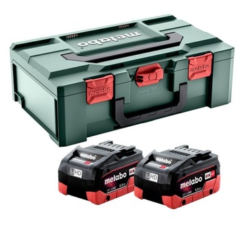 Metabo METABOX 165 WALIZKA SKRZYNKA SYSTEMOWA + 2 akumulatory 5,5 Ah LIHD