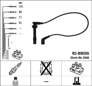 PŘÍVODY ZAPALOVACÍ KABEL BMW 3 E36 318 / Z3 M44