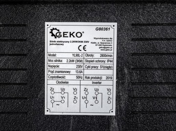 Электродвигатель 2,2 кВт/3 км 230 В 1-фазный GEKO G80361