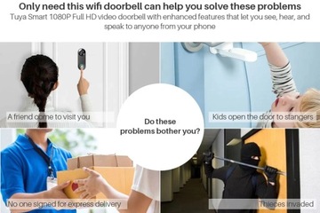 WIFI ВИДЕО ИНТЕРФОН 2MPX КАМЕРА TUYA SMART INTERCOM