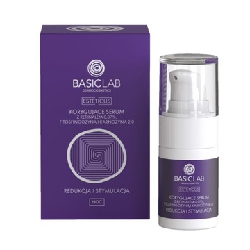 Basiclab KORYGUJĄCE SERUM Z RETINALEM 0,07%