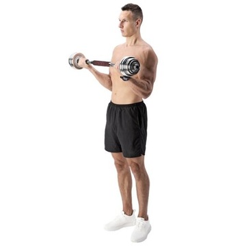 Набор для бодибилдинга, регулируемые гантели + штанга