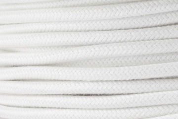 Biała bawełna kabel w oplocie naturalnym pająk DIY