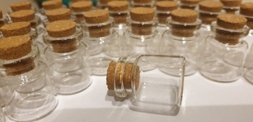 Стеклянные бутылки с пробками, набор 50 шт.