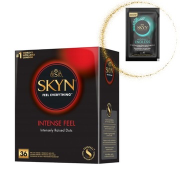 Prezerwatywy SKYN INTENSE FEEL 36 szt. BOX + lubrykant ENDLESS 5 ml