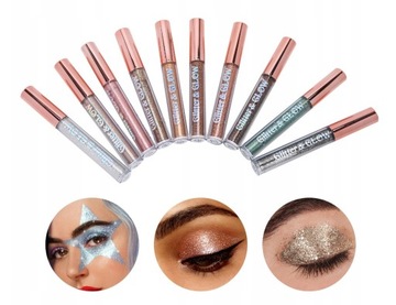 Langmanni 10 цветов блестящих теней для век