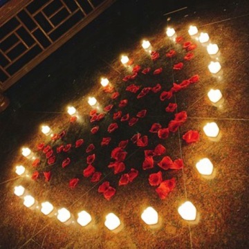 СВЕЧА ЭЛЕКТРИЧЕСКАЯ СВЕТОДИОДНАЯ ВСТАВКА, СВЕТЯЩЕЕ ПЛАМЯ СЕРДЦА