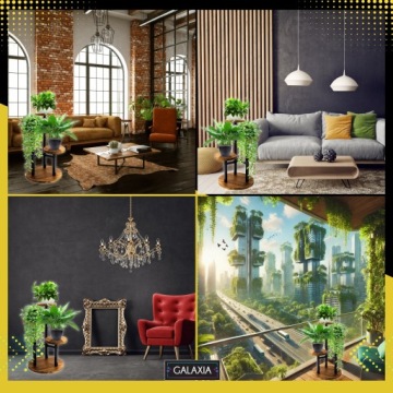 Стойка для цветов Растения Металлическая Деревянная Лофт