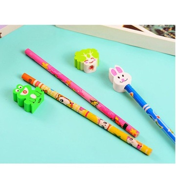 КАРАНДАШ С ЛАСТИКОМ ДЛЯ ДЕТСКОГО НАБОР ЦВЕТНЫХ ШКОЛЬНЫХ КАРАНДАШЕЙ | 24 шт.