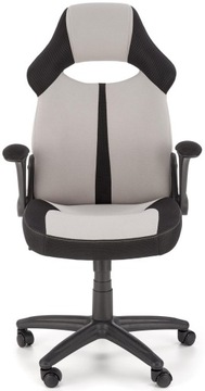 Fotel gamingowy materiałowy BLOOM cz-szary Halmar