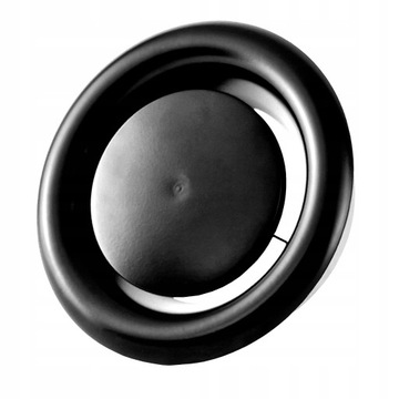 Черный Anemostat fi 150 Металлический полуматовый выхлоп