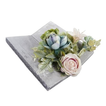 Drewniana książka pod kompozycje stroiki nagrobne 30x32 cm ozdoba na grób