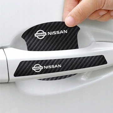 8 шт. наклейки на дверные ручки автомобиля для Nissan