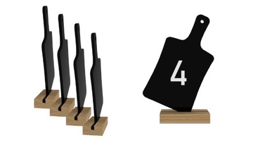 Черная меловая доска BOARD - набор из 4 шт.