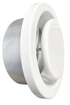 AVE 160 WHITE Диффузор вытяжного воздуха плоский диффузор вытяжного воздуха с рамкой