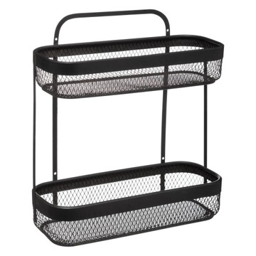 PÓŁKA KUCHENNA CZARNA METALOWA na przyprawy 31x35