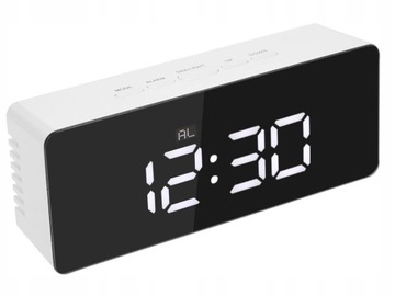 Zegar 4w1 budzik termometr lustro led alarm data