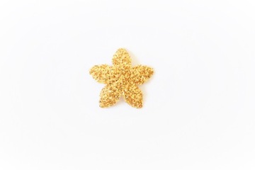 Naprasowanki kwiatek aplikacja złoty 15x15mm 10szt