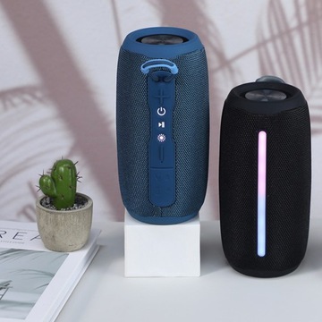 GŁOŚNIK BEZPRZEWODOWY BLUETOOTH PRZENOŚNY RADIO FM AUX KARTA SD LED RGB