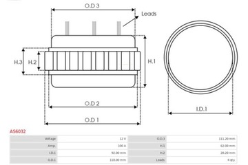ОБМОТКА ГЕНЕРАТОРА AS-PL