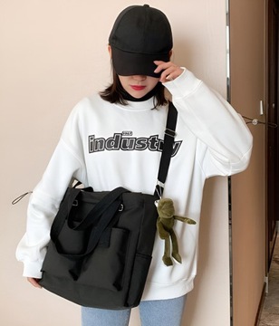 ЖЕНСКАЯ СУМКА ВМЕСТИТЕЛЬНАЯ СУМКА НА ПЛЕЧЕ БРЕЛОК-ЛЯГУШКА