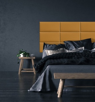 Желтая мягкая панель 60х20 см