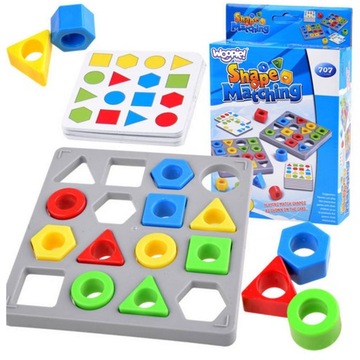 DOPASUJ KSZTAŁTY GRA LOGICZNA DLA DZIECI ZABAWA PREZENT MONTESSORI