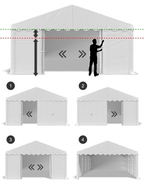 3х6м 2-2,87м Складской зал промышленной палатки