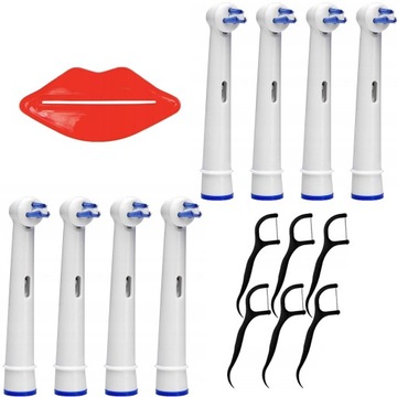 8x KOŃCÓWKA DO SZCZOTECZKI ELEKTRYCZNEJ ORAL-B ORTODONTYCZNA + DODATKI
