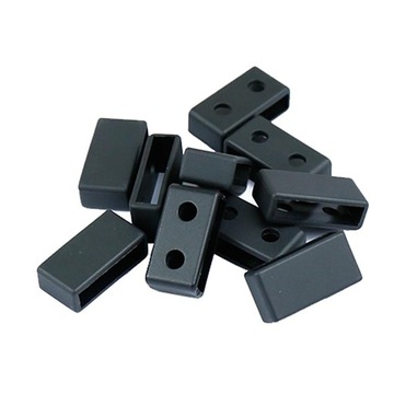 10Pcs Rubber Leather Watch Loops Black Silicone Re