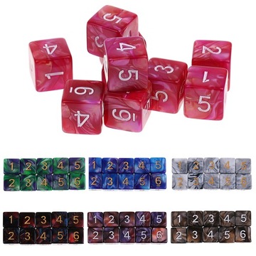 10 SZTUK D6 Cyfrowe Kostki do DND Niebieski Czerwo