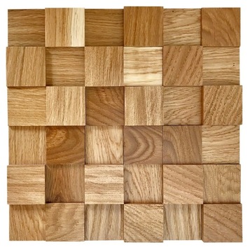 Panel drewno Mozaika 3d Dąb Gold – kostka 3d *064