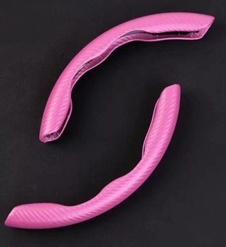 ЧЕХОЛ ДЛЯ РУЛЯ НАКЛАДКИ CARBON PINK ЖЕНСКИЙ ПОДАРОК ​​РОЗОВЫЙ