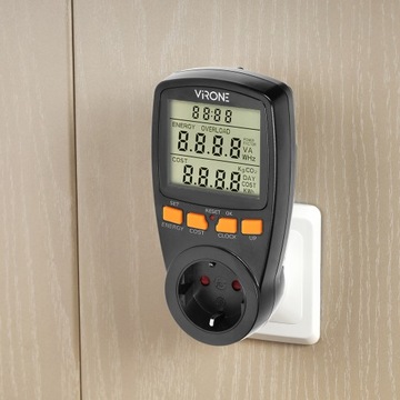 Watomierz Licznik Prądu Energii Dwutaryfowy SCHUKO