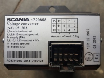 SCANIA PRZETWORNICA NAPIĘCIA