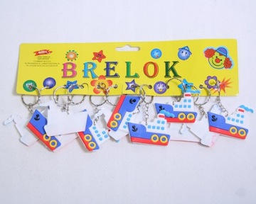 BRELOK STATEK morze breloczek prezent ZESTAW 12szt