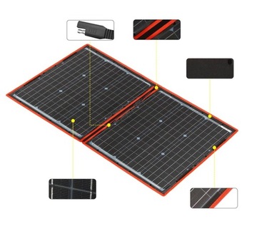 СКЛАДНАЯ СОЛНЕЧНАЯ ПАНЕЛЬ 100ВТ ДЛЯ ПАЛАТКИ + СУМКИ – ПОРТАТИВНАЯ И ЭФФЕКТИВНАЯ