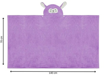 ПОЛОТЕНЦЕ С КАПЮШОНОМ 70Х140 ПОНЧО ДЛЯ КУПАНИЯ ДЕТСКОЕ