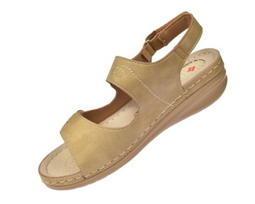 SANDAŁY DAMSKIE NA BOLĄCE PIĘTY WKŁADKA NA OSTROGI PIĘTOWE 3015 CAM r. 38