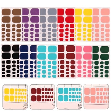 Наклейки для дизайна ногтей, украшения для пальцев ног, полные обертывания