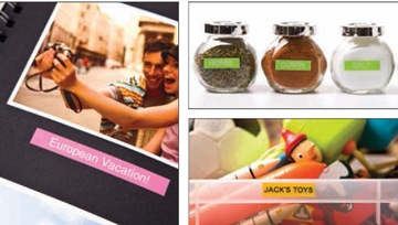 5x Лента для Dymo 40913, S0720680 9мм / 7м Черный принт белый фон MegaPaka