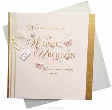 KARTKA URODZINOWA OZDOBNA IDEALNA NA PREZENT