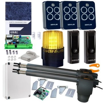 Zestaw napęd GENIUS G-Bat 400 3 x Pilot Lampa Led
