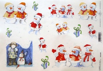 papier do decoupage ITD A-4 - D0310M Boże Narodzen