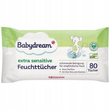 Chusteczki BabyDream ExtraSensitive (80szt)