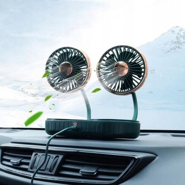 АВТОМОБИЛЬНЫЙ ВЕНТИЛЯТОР 360° ДВОЙНОЙ USB-ВЕНТИЛЯТОР